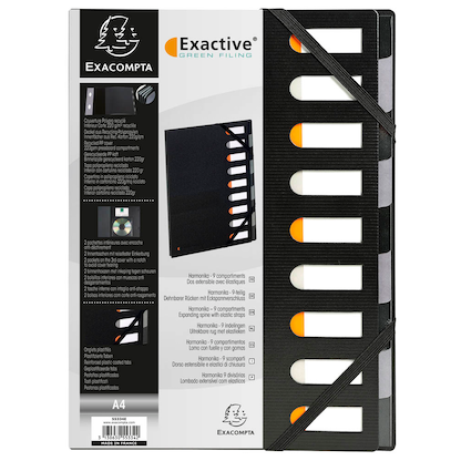 Artikelbild 2 für Exacompta Ordnungsmappe Exactive 9 Fächer schwarz, 1 St., Artikelnummer 382825