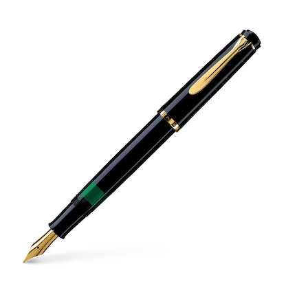 Artikelbild für Pelikan Classic M200 Kolbenfüller schwarz/gold F (fein), 1 St., Artikelnummer 410896