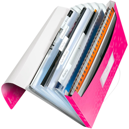 Artikelbild für LEITZ Fächermappe WOW 4589 6 Fächer pink, 1 St., Artikelnummer 401113