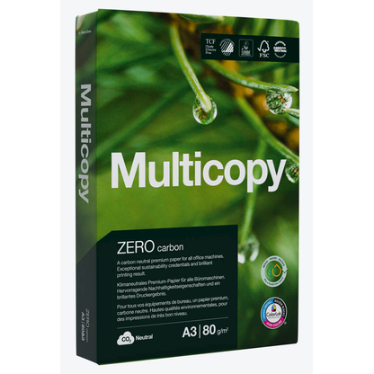 Artikelbild 2 für Multicopy Kopierpapier Zero DIN A3 80 g/qm 500 Blatt, Artikelnummer 468742