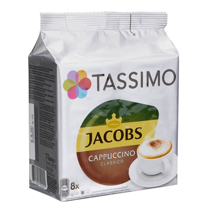 Artikelbild 2 für TASSIMO JACOBS CAPPUCCINO CLASSICO Kaffeediscs, Arabica- und Robustabohnen 8 Stück, Artikelnummer 857649