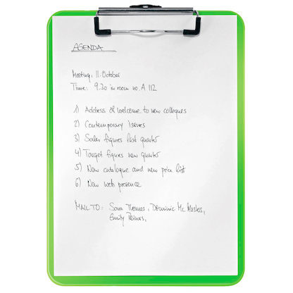 Artikelbild für LEITZ Klemmbrett WOW 3971 DIN A4 grün Kunststoff, 1 St., Artikelnummer 895274