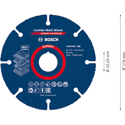 Artikelbild 3 für BOSCH Trennscheibe EXPERT Carbide Multi Wheel, 1 St., Artikelnummer 795726
