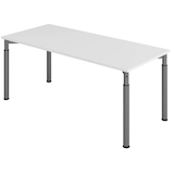 Artikelbild 1 für HAMMERBACHER Mirakel höhenverstellbarer Schreibtisch lichtgrau rechteckig, 4-Fuß-Gestell grau 180,0 x 80,0 cm, Artikelnummer 999003
