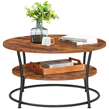 Artikelbild für VASAGLE Couchtisch rund Spanplatte braun 80,0 x 80,0 x 45,0 cm, 1 St., Artikelnummer 291946