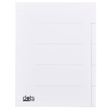 Artikelbild 1 für dots Ordnerregister DIN A4 Vollformat blanko weiß 5-teilig, 5 Satz, Artikelnummer 294462