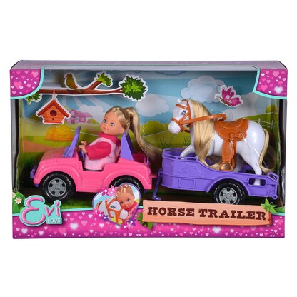 Artikelbild 2 für Simba Jeep Pferdeanhänger mit Pony Evi LOVE Puppe, Artikelnummer 957904