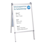 Artikelbild 1 für Showdown® Displays Kundenstopper Prime silber DIN A1 2 Fächer 64,0 x 80,0 x 110,0 cm, 1 St., Artikelnummer 177014