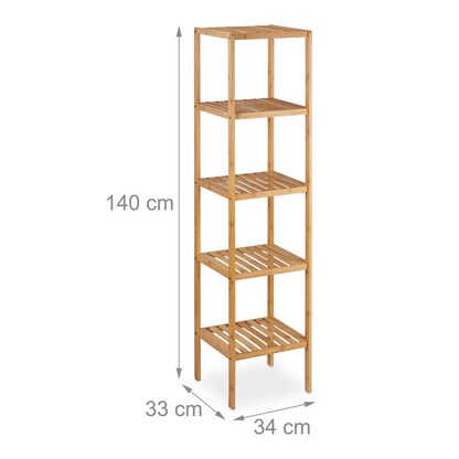 Artikelbild 8 für relaxdays Badregal braun 34,0 x 33,0 x 140,0 cm, Artikelnummer 448858