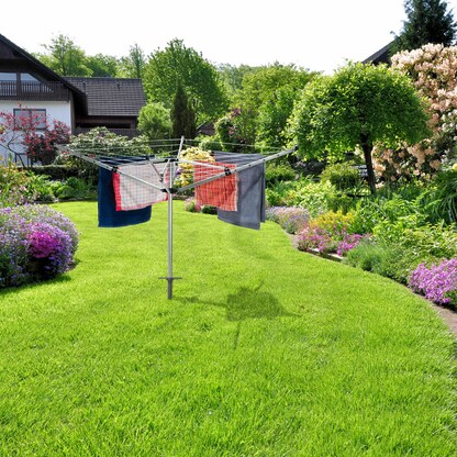 Artikelbild 6 für relaxdays Bodendübel für Sonnenschirm grau, Kunststoff, Artikelnummer 999864