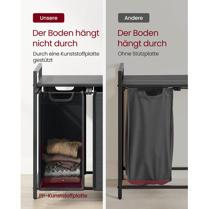 Artikelbild 6 für VASAGLE Wäschesortierer grau, schwarz, 1 St., Artikelnummer 438719