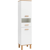 Artikelbild 1 für MÖBELPARTNER Badschrank Padua 701995 weiß glanz, eiche landhaus 40,4 x 35,0 x 178,5 cm, Artikelnummer 672994