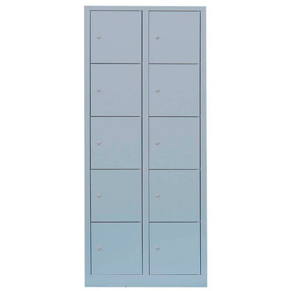 Artikelbild 2 für LÜLLMANN Schließfachschrank lichtgrau 523920, 10 Schließfächer 80,0 x 50,0 x 190,0 cm, Artikelnummer 184859