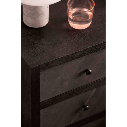 Artikelbild 6 für WOHNLING Nachttisch rechteckig Massivholz schwarz 40,0 x 30,0 x 60,0 cm, 1 St., Artikelnummer 314256