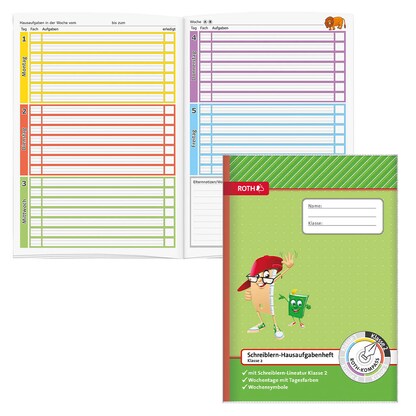 Artikelbild für ROTH Hausaufgabenheft Kompass 2. Klasse liniert DIN A4 ohne Rand, 48 Blatt, 1 St., Artikelnummer 580748