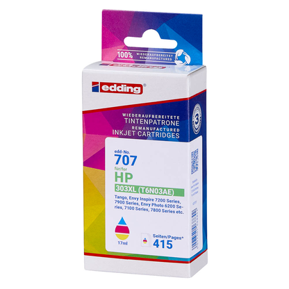 Artikelbild 3 für edding EDD-707 color Druckerpatrone kompatibel zu HP 303XL (T6N03AE), Artikelnummer 591828