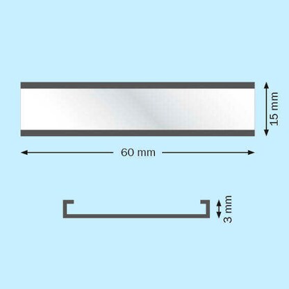 Artikelbild 2 für SPRINTIS Etikettenhalter magnetisch schwarz 6,0 x 1,5 cm, 4x 100 St., Artikelnummer 731309