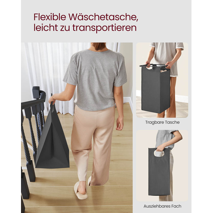 Artikelbild 7 für VASAGLE Wäschesortierer grau, schwarz, 1 St., Artikelnummer 438719