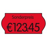 Artikelbild 1 für METO Preisetiketten leuchtrot permanent 26,0 x 12,0 mm, 18 Rollen, Artikelnummer 194548