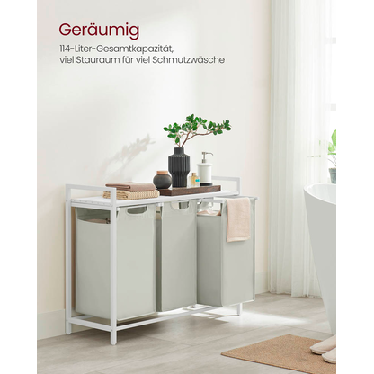 Artikelbild 6 für VASAGLE Wäschesortierer weiß, 1 St., Artikelnummer 438836