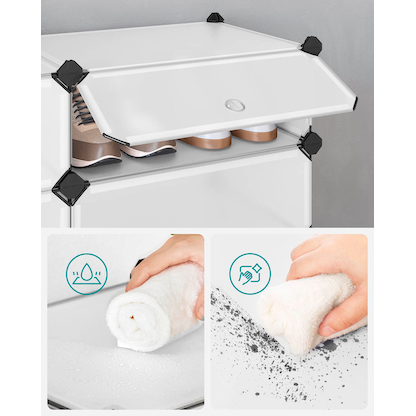 Artikelbild 7 für SONGMICS Schuhschrank, LPC10W weiß 43,0 x 31,0 x 173,0 cm, 1 St., Artikelnummer 439598