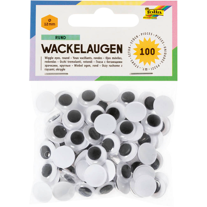 Artikelbild für folia Wackelaugen weiß 12,0 mm Ø 12,0 mm, 100 St., Artikelnummer 355291