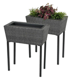 Artikelbild 1 für Garden Pleasure Pflanzenständer-Set IRIS Kunststoff grau, 2 St., Artikelnummer 285146