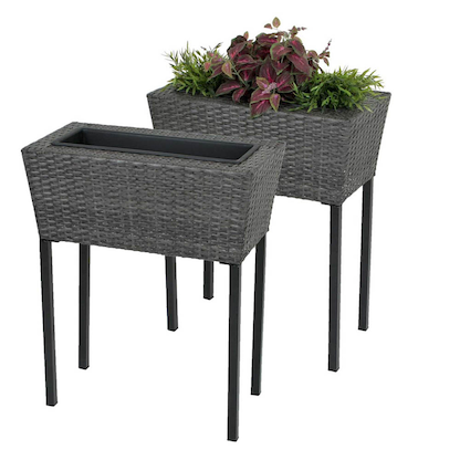 Artikelbild für Garden Pleasure Pflanzenständer-Set IRIS Kunststoff grau, 2 St., Artikelnummer 285146