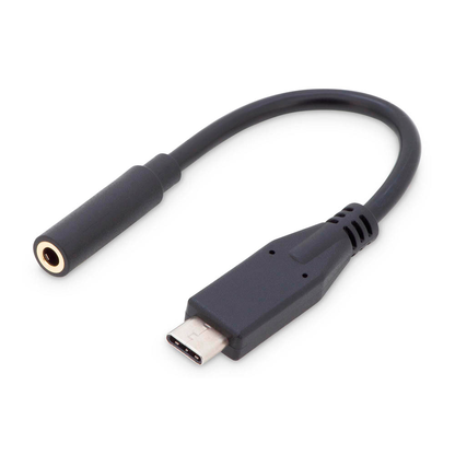 Artikelbild für DIGITUS USB-C/3,5 mm Kabel AK-300321-002-S 20,0 cm schwarz, 1 St., Artikelnummer 381899