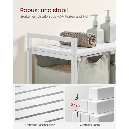 Artikelbild 9 für VASAGLE Wäschesortierer weiß, 1 St., Artikelnummer 438836