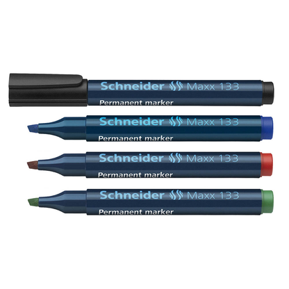 Artikelbild für Schneider Maxx 133 Permanentmarker farbsortiert 1,0 - 4,0 mm, 4 St., Artikelnummer 779579