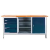 Artikelbild 1 für ADB Werkbank lichtgrau, anthrazitgrau 4 Schubladen 170,0 x 60,0 x 84,0 cm, Artikelnummer 204956