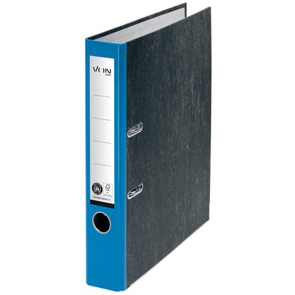 Artikelbild für VON LEITZ Ordner blau mamoriert Karton 5,0 cm DIN A4, 1 St., Artikelnummer 635597