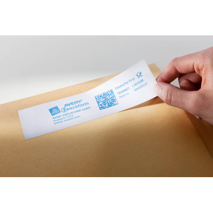Artikelbild 2 für AVERY Zweckform Frankieretiketten 3433 weiß 163,0 x 43,0 mm, 1.000 Etiketten , Artikelnummer 647305