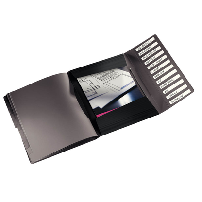 Artikelbild 2 für LEITZ Ordnungsmappe Solid 4570 12 Fächer schwarz, 1 St., Artikelnummer 387946