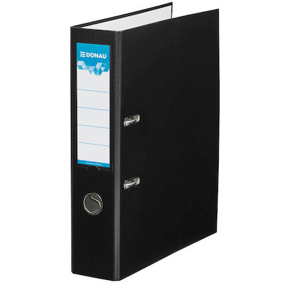 Artikelbild für DONAU Klassik Ordner schwarz Karton 7,5 cm DIN A4, 1 St., Artikelnummer 183905