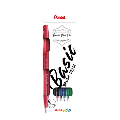 Artikelbild für Pentel SES15C Brush-Pen farbsortiert, 4 St., Artikelnummer 594186