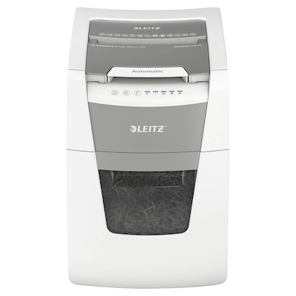 Artikelbild 3 für LEITZ IQ Autofeed Small Office 100 Aktenvernichter mit Partikelschnitt P-5, 2 x 15 mm, bis 100 Blatt, weiß, Artikelnummer 267151