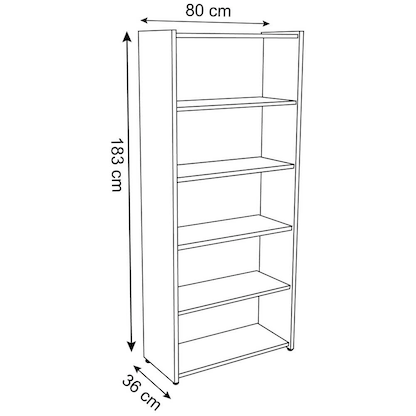 Artikelbild 2 für Kerkmann Aktenregal Oxford anthrazit 80,0 x 36,0 x 183,0 cm, 1 St., Artikelnummer 802639