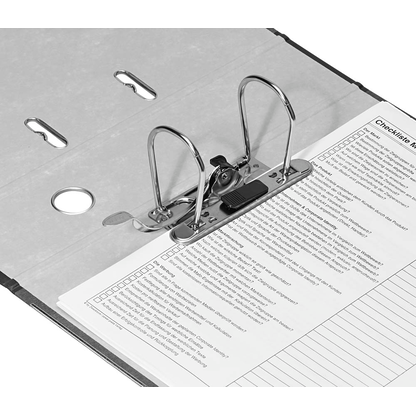 Artikelbild 3 für LEITZ 1080 Ordner schwarz marmoriert Karton 8,0 cm DIN A4, 1 St., Artikelnummer 652354