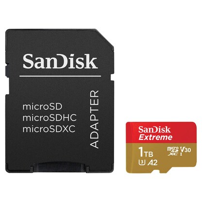 Artikelbild für SanDisk Speicherkarte microSDXC-Card Extrem, 1 TB, 1 St., Artikelnummer 827175