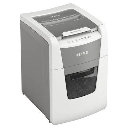Artikelbild 7 für LEITZ IQ Autofeed Small Office 100 Aktenvernichter mit Partikelschnitt P-5, 2 x 15 mm, bis 100 Blatt, weiß, Artikelnummer 267151