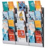 Artikelbild 1 für PAPERFLOW Wandprospekthalter Integral alu DIN A5, DIN A6 4/8 Fächern 23,2 x 9,0 x 69,0 cm, 3 St., Artikelnummer 239364