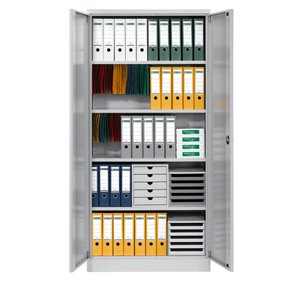 Artikelbild 5 für Gürkan Stahlschrank 100070 lichtgrau 4 Fachböden 92,0 x 42,0 x 195,0 cm, aufgebaut, 1 St., Artikelnummer 493544