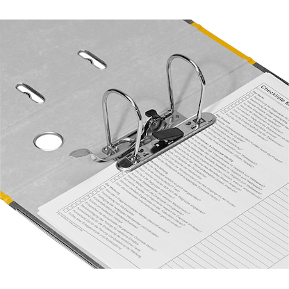 Artikelbild 7 für AKTION: LEITZ 1080 Ordner gelb marmoriert Karton 8,0 cm DIN A4, 10 St., Artikelnummer 653818