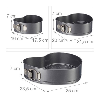 Artikelbild 2 für relaxdays Springformen-Set Ø, 1 Set, Artikelnummer 472181