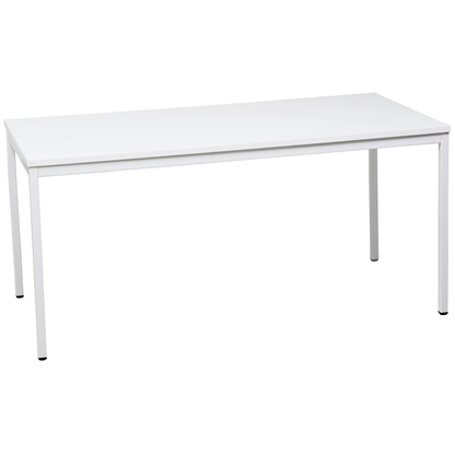 Artikelbild für Gürkan Mehrzwecktisch weiß rechteckig, Vierkantrohr weiß, 160,0 x 80,0 x 75,0 cm, Artikelnummer 896021