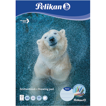 Artikelbild 3 für Pelikan Zeichenblock Zoo DIN A4 100 g/qm, 20 Blatt, 1 Block, Artikelnummer 612931