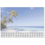 Artikelbild 1 für SIGEL Schreibtischunterlage Beach 2026/2027/208 blau Papier 59,5 x 41,0 cm, 30 Blatt, Artikelnummer 585709