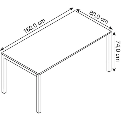 Artikelbild 2 für BISLEY Cito Schreibtisch grauweiß, silber rechteckig, 4-Fuß-Gestell silber 160,0 x 80,0 cm, Artikelnummer 256863
